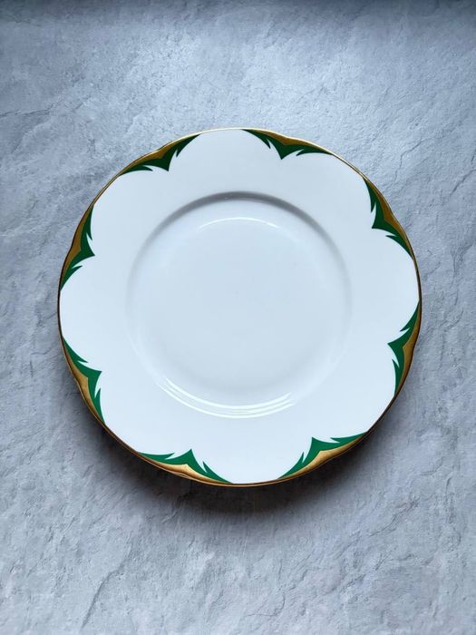 Set 2 farfurii porțelan de lux Kgl. priv. Tettau (Bavaria), anii 1946-1949, rar