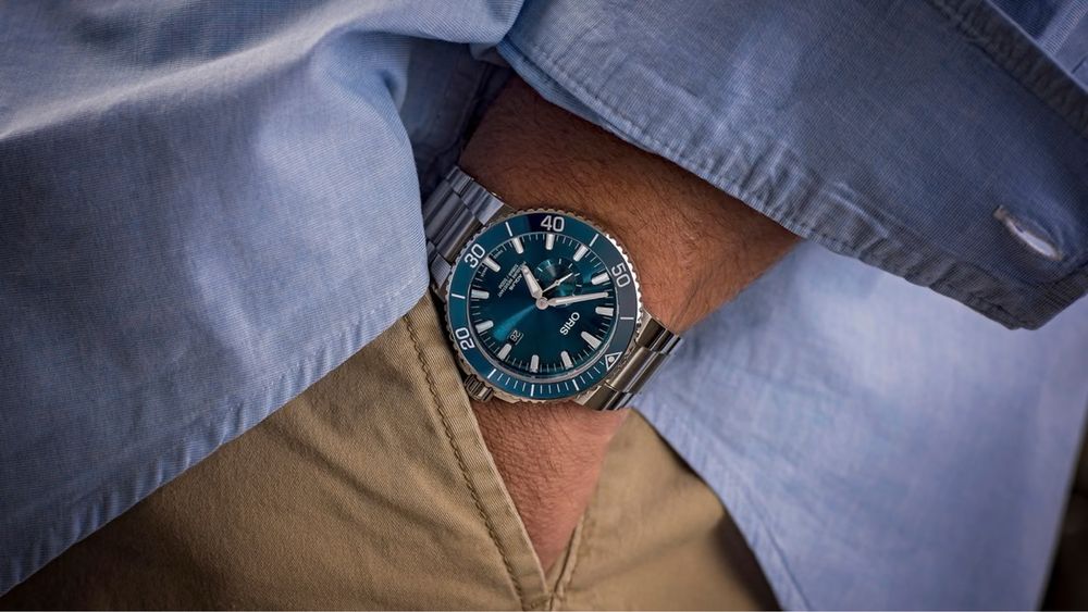 Швейцарские часы Oris Aquis Small Second, механика с автоподзаводом