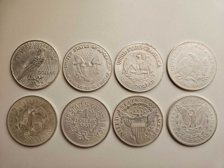 Колекционерски Монети от един долар ONE DOLLAR - сет 8  броя