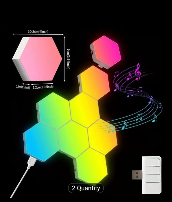 Модулна Led стенна лампа,10 части,rjb