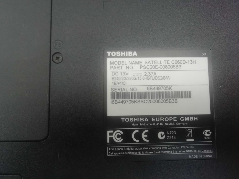 лаптоп toshiba satellite c660d-13h
