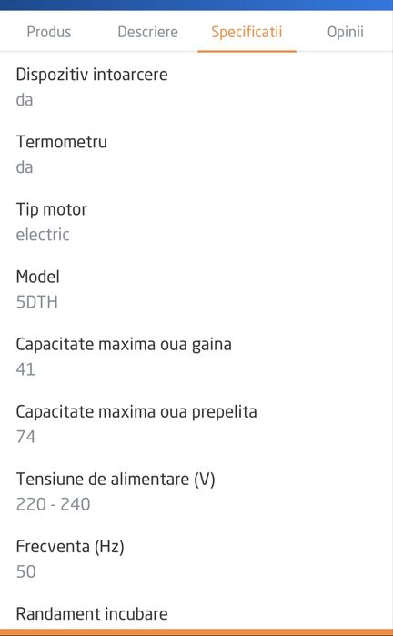 Incubator pentru oua Cleo 5DTH