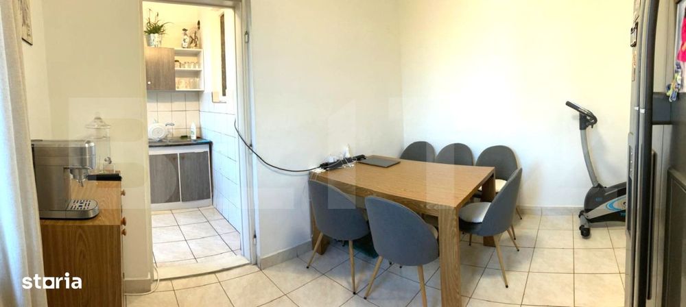 Apartament spatios, cu 3 camere, 62 mp, zona Garii