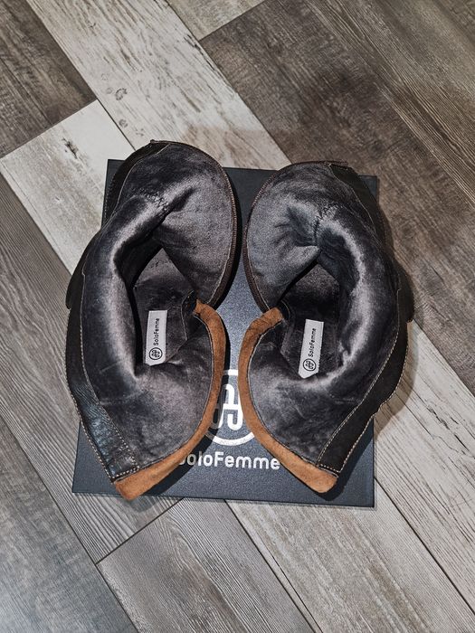 Botine piele întoarsă - "Solo Femme"