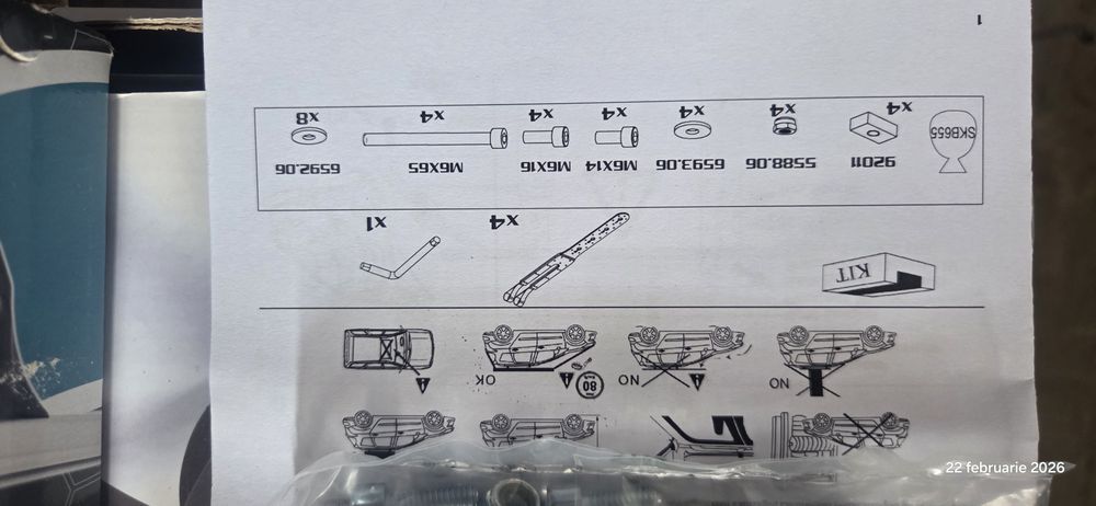 Kit de fixare pentru bare transversale auto