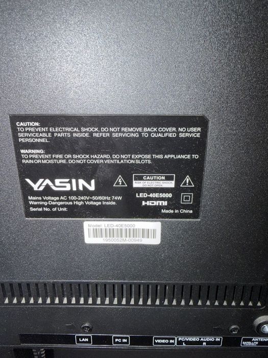 Телевизор Yasin.