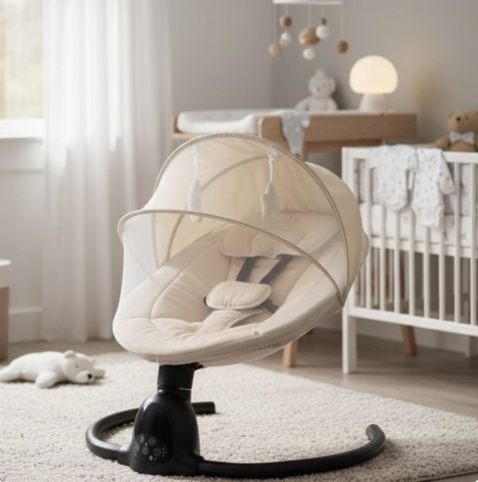 Бебешки шезлонг с автоматично люлеене