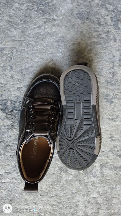 Pantofi casual elegant copii maro auriu Marelbo piele