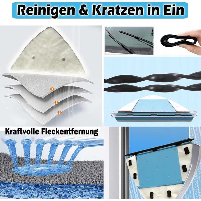 Нова магнитна чистачка за прозорци ZUNSEAT, за стъклопакети 8-40 мм