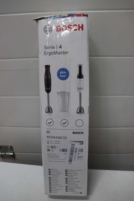 Блендер Bosch ErgoMaster Series 4, ножове от неръждаема стомана, 1000W