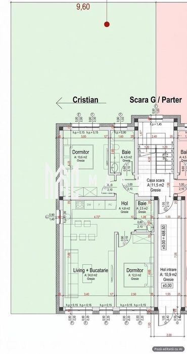 Apartament 3 camere de vânzare | Sibiu, Turnișor | curte 100 mp
