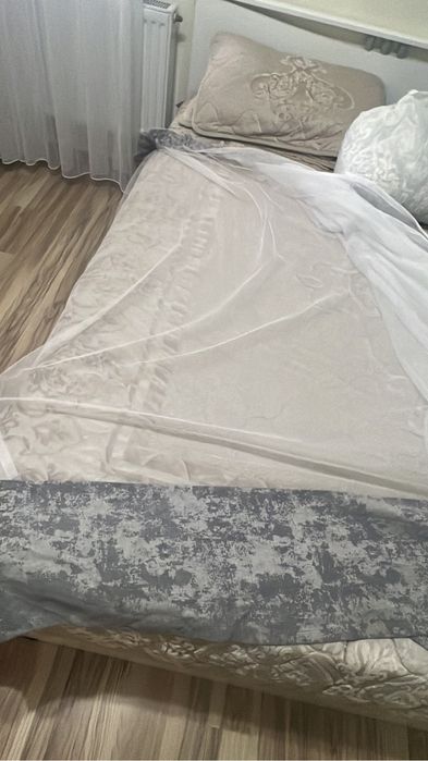 Тюль на кухню , длина до батареи