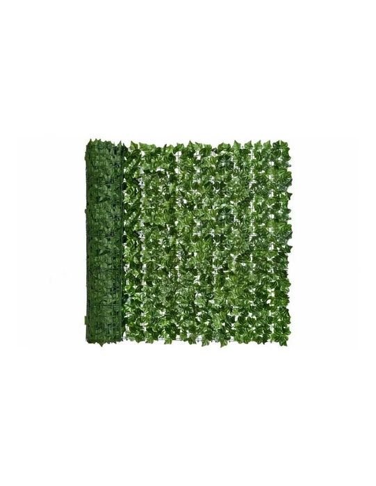 Gard/Paravan artificial verde cu frunze, decorativ 300x100cm/3x1m