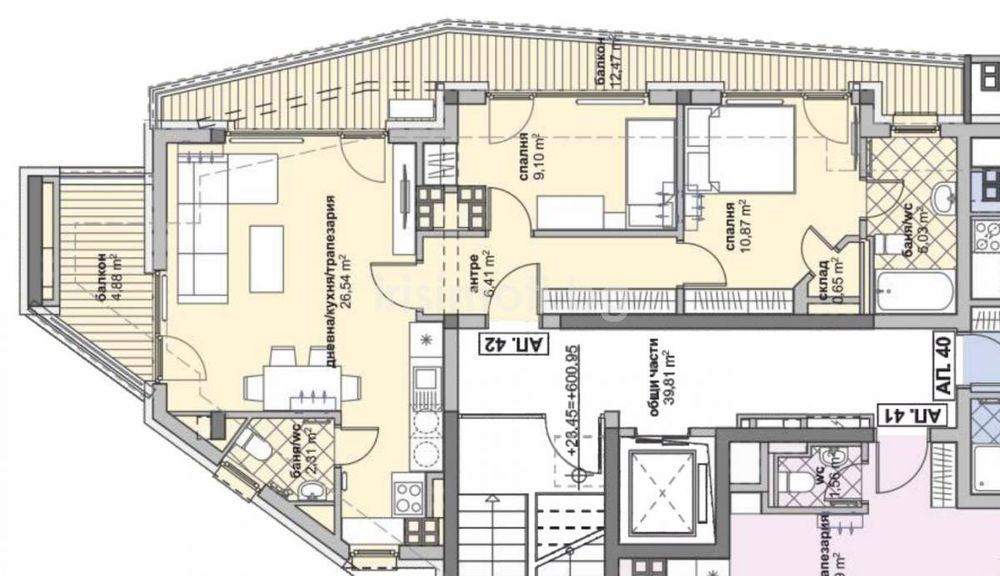 Продава се Тристаен апартамент в София, Люлин 6 - 118 кв.м за 1441 €/кв.м - Снимка #3