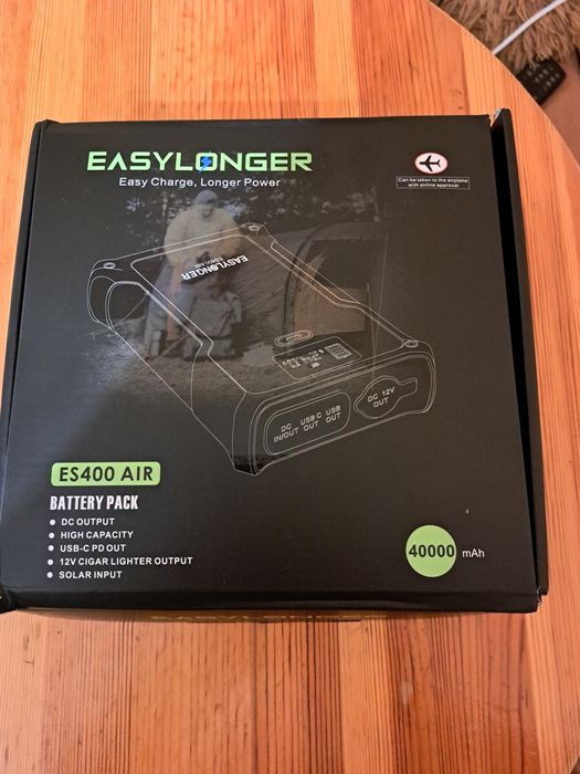 CPAP батерия EASYLONGER ES400 AIR 40 000 mAh ResMed AirSense 10,11,S9
