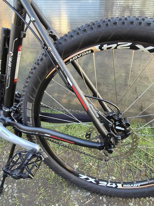 MTB Cube LTD RFR, full alu, cadru anodizat, furca Rockshok 110mm