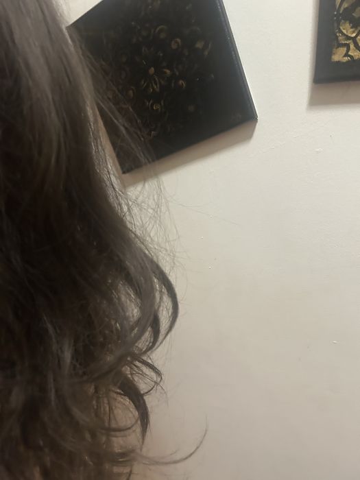 Перука 60 см, тъмно кестенява