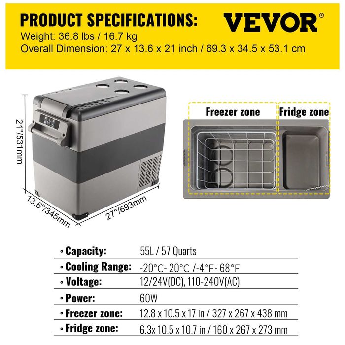 Lada frigorifica, camion, rulota, camping, 12V-24V-220V, noua 55 litri