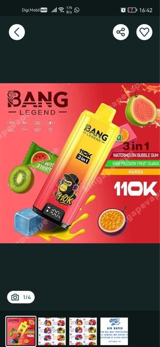 Vape Bang Legend 110.000 puffs 3 in 1