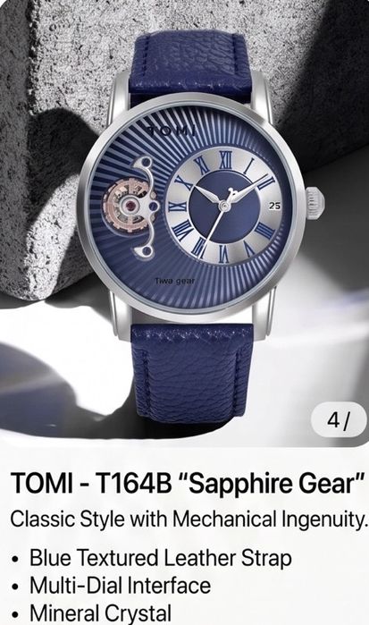 TOMI Face Gear erkaklar qo’l soati va sovg’a to’plami