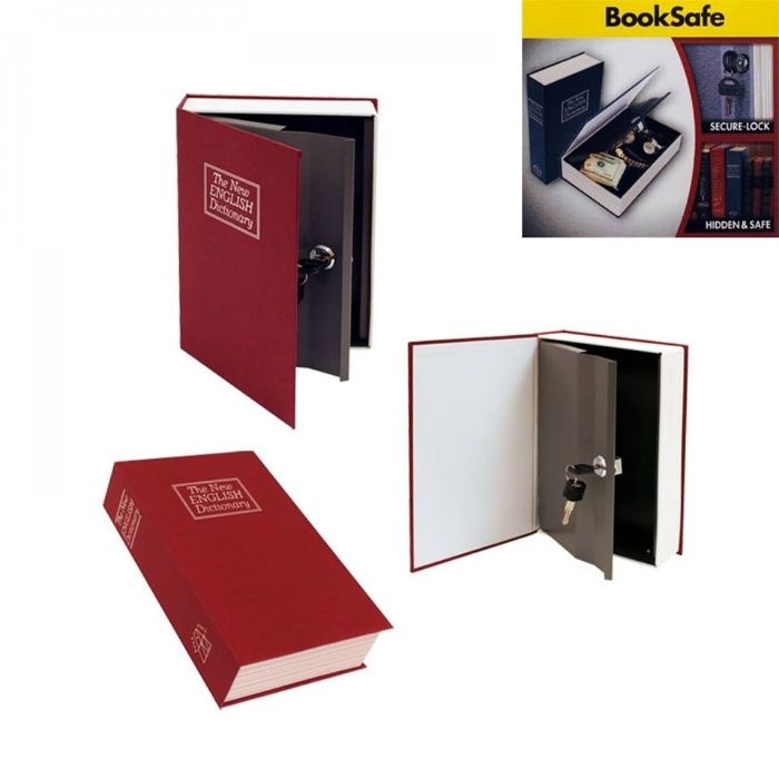 НОВО! Скрит стоманен сейф под формата на книга с 2 резервни ключа - 2