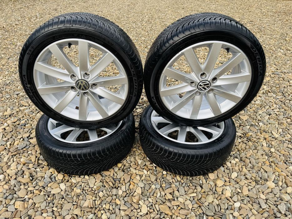 Vând Jante Originale Vw 5x112 cu cauciucuri noi 225/45/17 (94V)