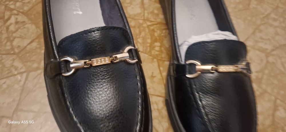 Туфли кожанные чёрного цвета