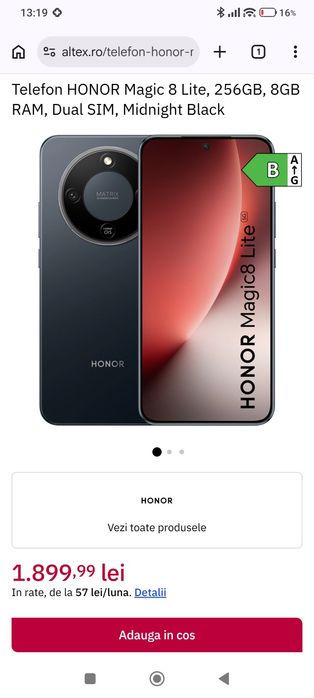 Honor Magic 8 Lite 5G Black Nou
