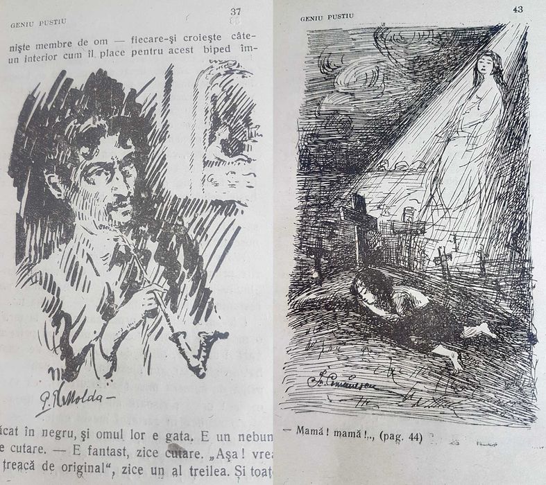 G41-I- Editie veche-GENIU PUSTIU-MIHAI EMINESCU anii 1900 ca noua. Biblioteca Scriitorilor Ilustrii. Fondator si Conducator G.B. RARES.