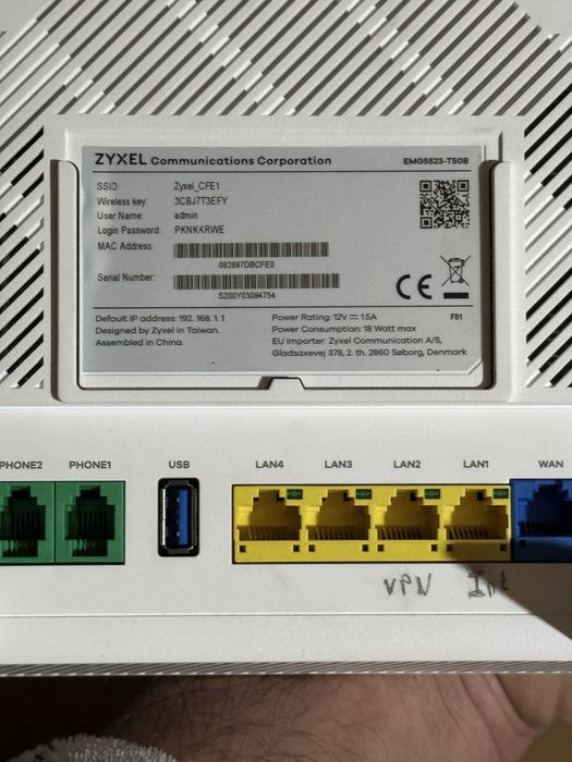 Интернет модем роутер wifi Zyxel