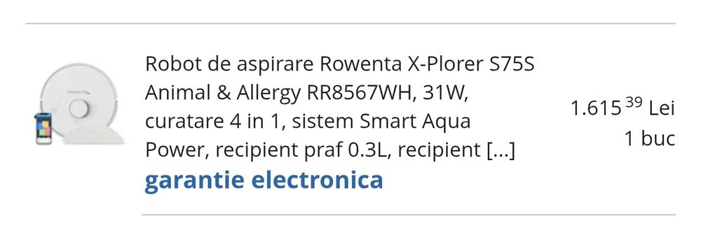 Aspirator robot Rowenta X-Plorer S75S