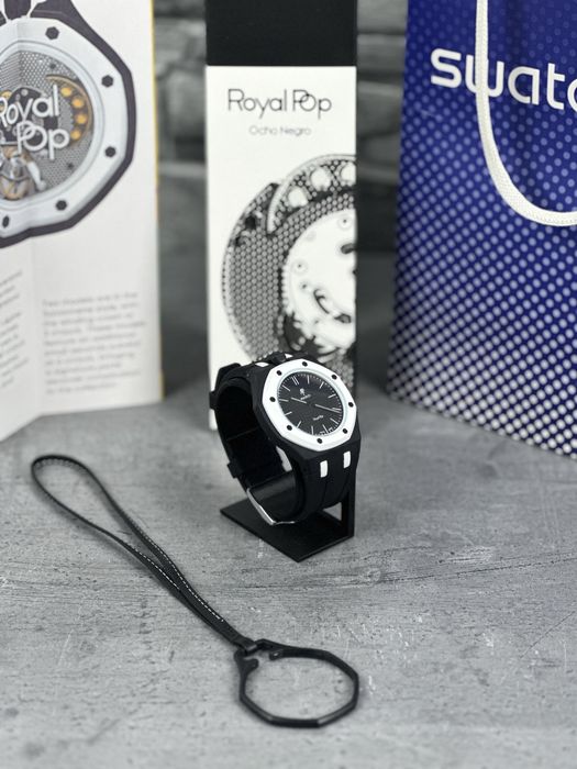 Ceas AP x Swatch Royal Pop “Ocho Negro”