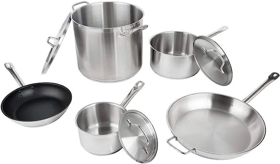 Комплект тенджери от неръждаема стомана за жилищна и търговска употреб