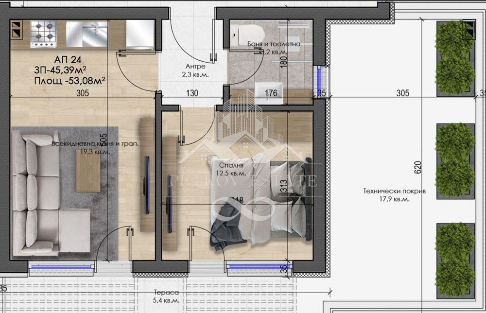 Продава се Двустаен апартамент в Велинград - 53 кв.м за 1100 €/кв.м - Снимка #3