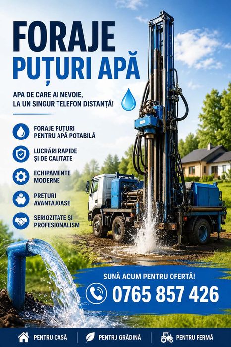 Foraje puturi apa