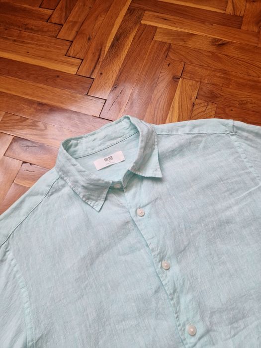 Страхотна мъжка ленена риза UNIQLO размер S , 100% лен