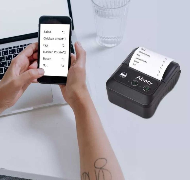 Мобильный принтер чеков принтеры чек чеки термопринтер блютуз