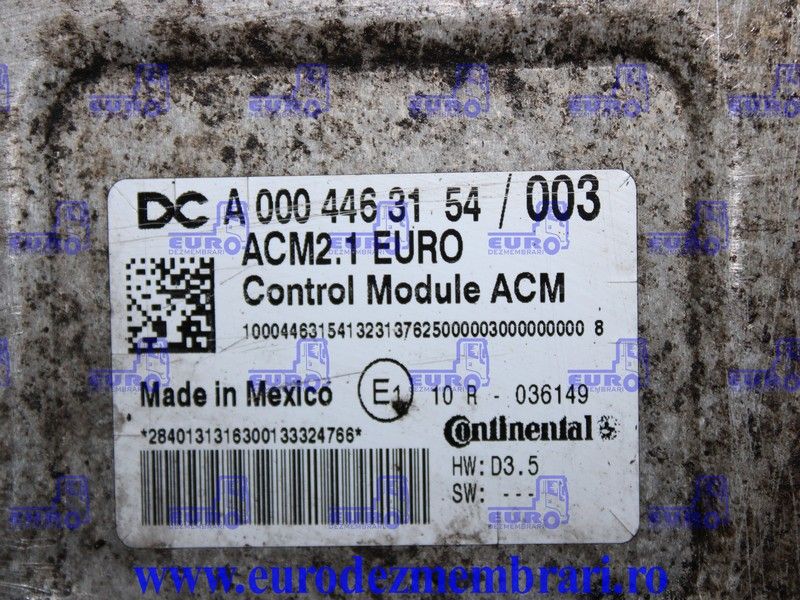 calculator catalizator acm 2.1 mercedes actros mp4 a0004463154