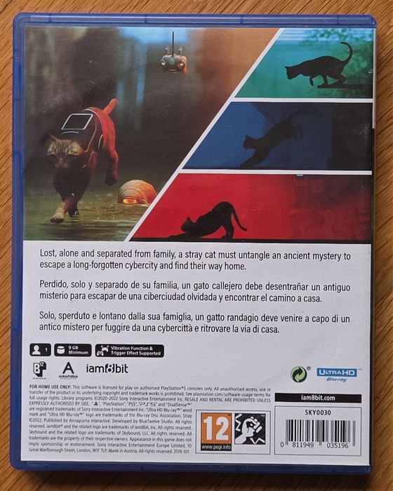 Stray PS5 Playstation 5 Плейстейшън PS диск детска игра котка