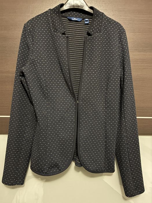 Tom Tailor памучно сако на точки синьо
