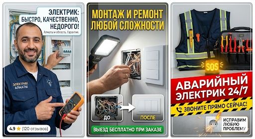 Электрик вызов Актобе