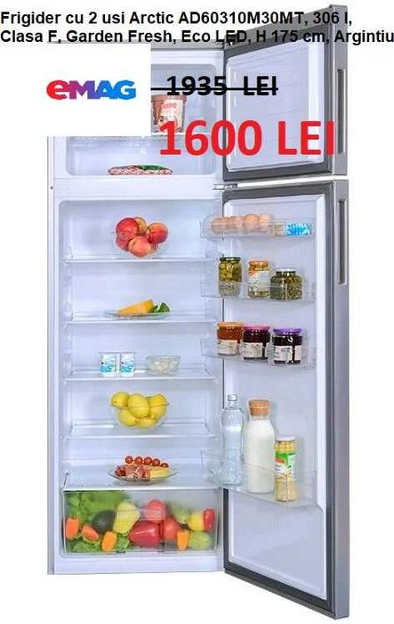 Frigider Arctic 306L – Model AD60310M30MT – Argintiu - NOU!