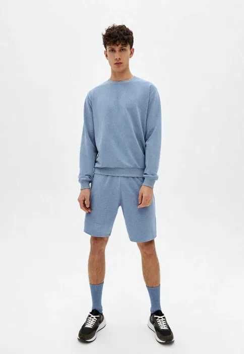 Толстовка мужская голубой меланж - универсальность в одном стиле.