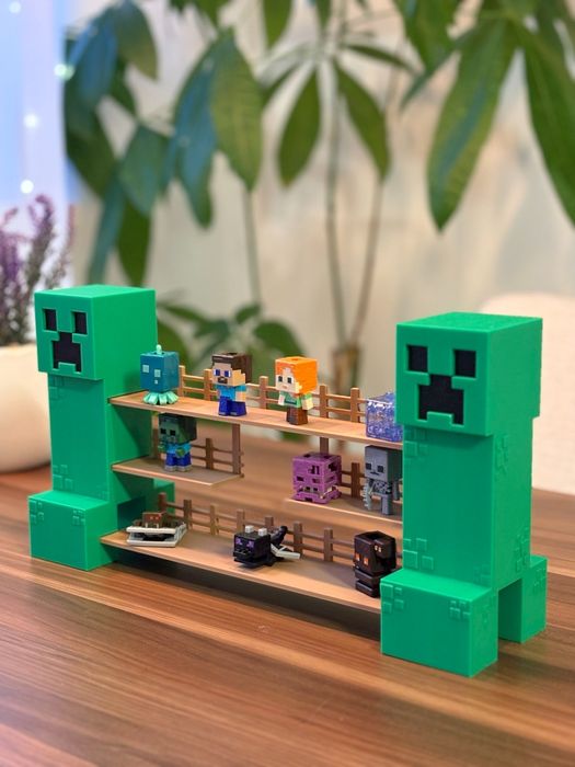 Suport figurine Minecraft Kinder Joy – model Creeper