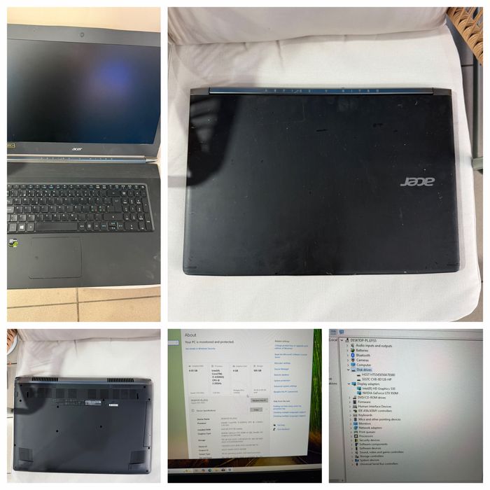 Vand laptop gaming acer vn7 nitro i5 6300hq 8gb ssd 128gb hdd 500 gtx 950 17 inch full hd