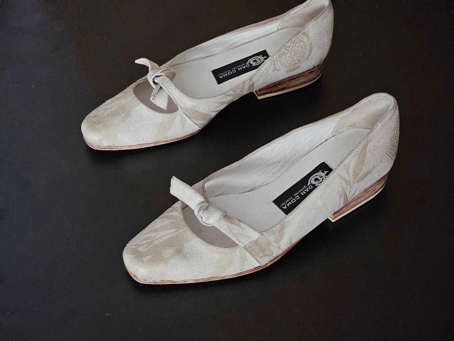 Pantofi balerini, piele intoarsa, nepurtati, 39