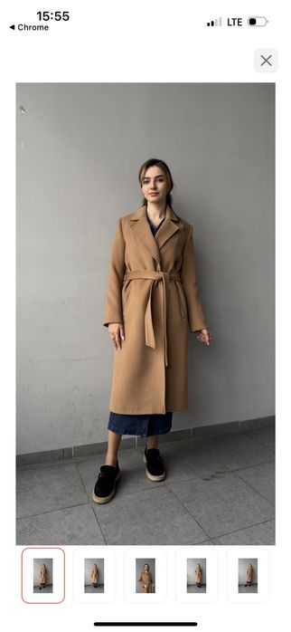 Бежевое пальто Манго