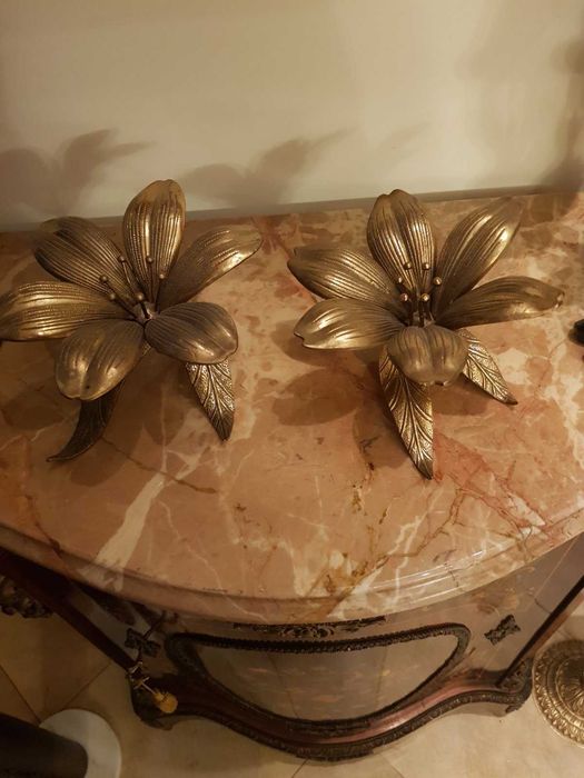 Луксозни Бронзови Цветя – Декорация и Пепелници (Комплект 2 бр.)