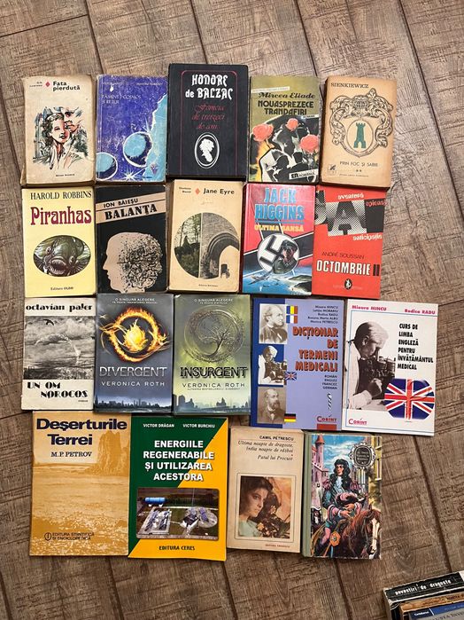 Lot 73 Cărți Diverse  SF, Polițiste Clasice, Eliade, Vonnegut, Gibson, Dumas
