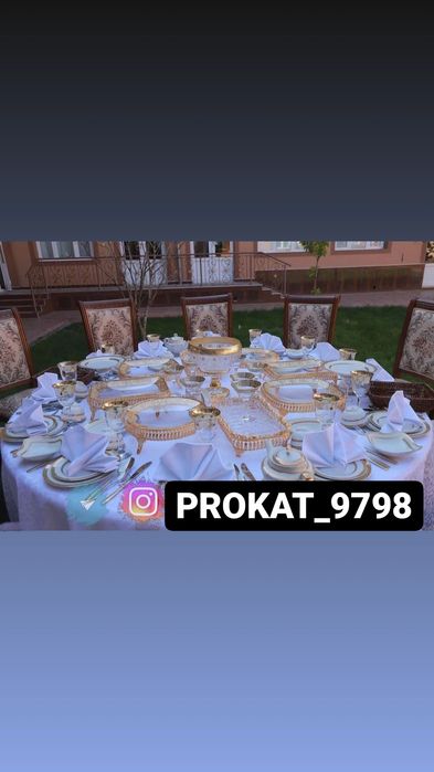 Prakat Stol Stul va chinni idishlar
